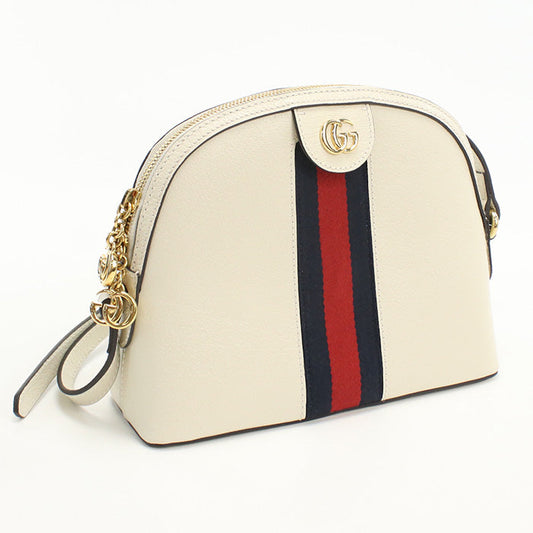 GUCCI 499621 Small Ofidia Diagonal Shoulder Bag leather white Women
