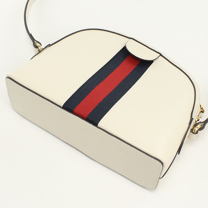 GUCCI 499621 Small Ofidia Diagonal Shoulder Bag leather white Women