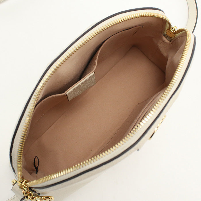 GUCCI 499621 Small Ofidia Diagonal Shoulder Bag leather white Women