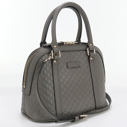 GUCCI 449654 BMJ1G 1226 2WAY Micro Guccisima Handbag leather gray Women