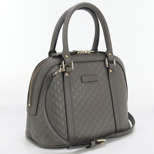 GUCCI 449654 BMJ1G 1226 2WAY Micro Guccisima Handbag leather gray Women