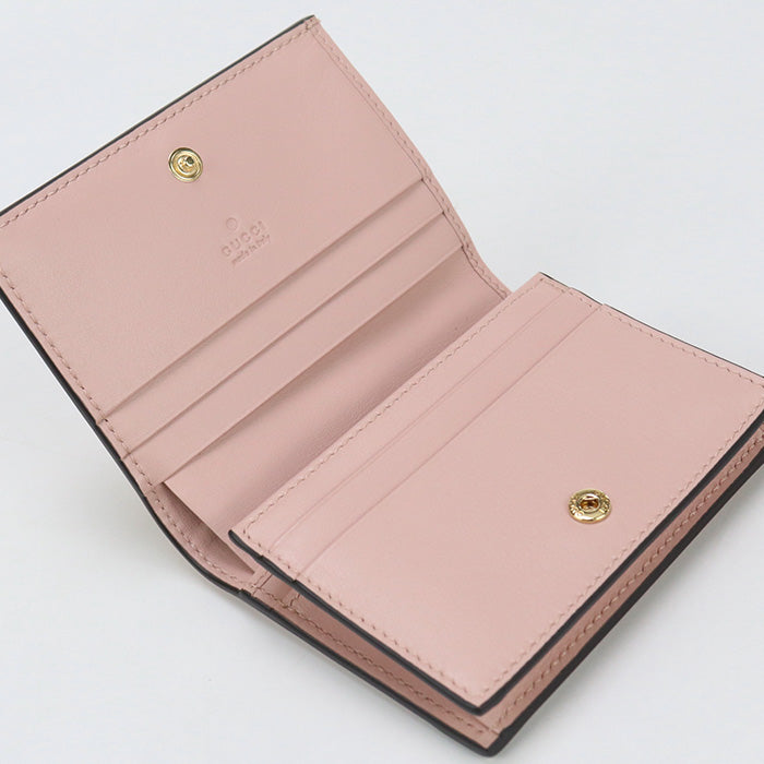 GUCCI 723786 Card Case wallet GG matelasse Folded wallet leather pink Women