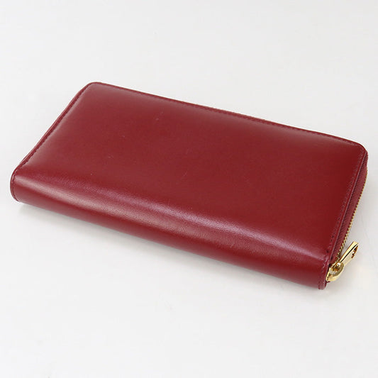 GUCCI 621889 Long wallet Gucci Horsebit 1955 Zipper wallet leather Red Women