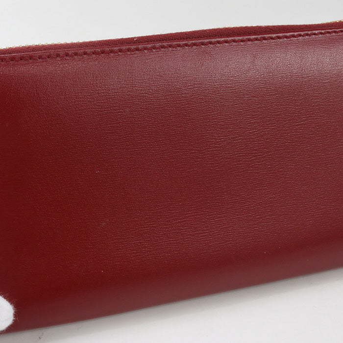 GUCCI 621889 Long wallet Gucci Horsebit 1955 Zipper wallet leather Red Women