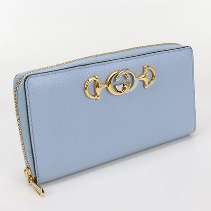 GUCCI 570661 Zip around wallet Zumi PurseZip Around leather blue Women