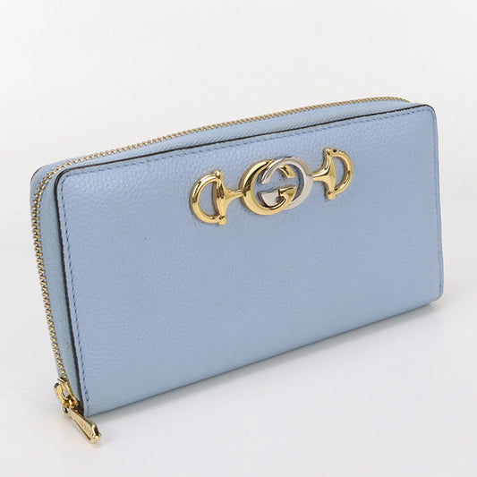 GUCCI 570661 Zip around wallet Zumi PurseZip Around leather blue Women