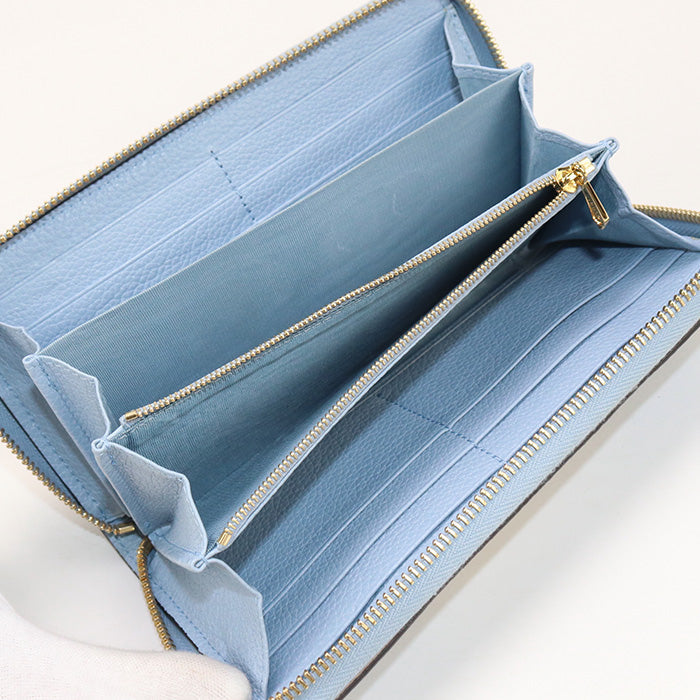 GUCCI 570661 Zip around wallet Zumi PurseZip Around leather blue Women