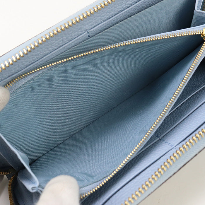 GUCCI 570661 Zip around wallet Zumi PurseZip Around leather blue Women
