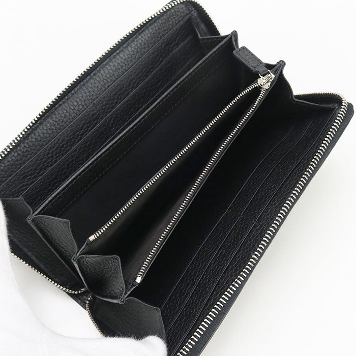 GUCCI 835120 AAE1W 1000 Zip around wallet GUCCI logo Purse leather Black mens