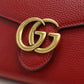 GUCCI 401232 GG Marmont Chain wallet leather Red Women