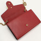 GUCCI 401232 GG Marmont Chain wallet leather Red Women