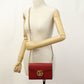 GUCCI 401232 GG Marmont Chain wallet leather Red Women