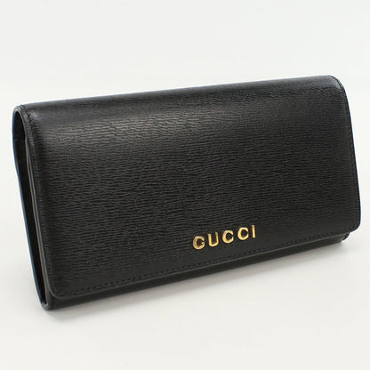 GUCCI 772638 wallet script Long wallet with double fold coin purse black Women