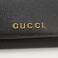 GUCCI 772638 wallet script Long wallet with double fold coin purse black Women