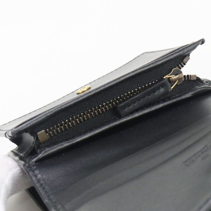 GUCCI 466492DTD1T 1000 Small Double G Folded wallet/Quilted leather black Women