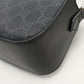 GUCCI 574886 Shoulder Bag GG Supreme Web Line Pochette PVC, leather black mens