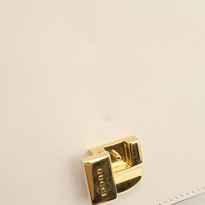 GUCCI 421882 Silvi Shoulder Bag leather gray Women