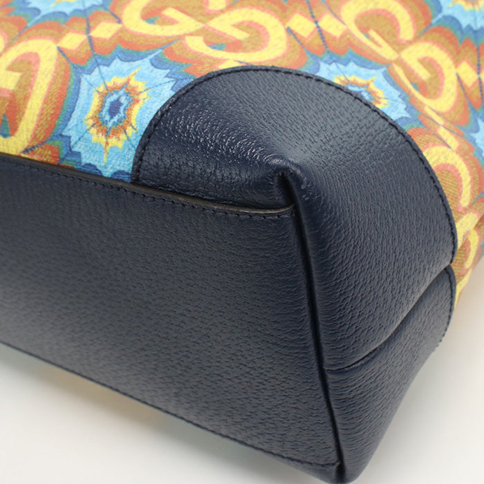 GUCCI 676681 Tote Bag Ofidia Shoulder Bag PVC Navy Women