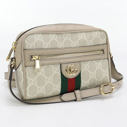 GUCCI 816359 2ZGMN 9643 Ofidia Diagonal Shoulder Bag GG Supreme white Women