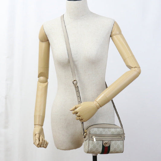 GUCCI 816359 2ZGMN 9643 Ofidia Diagonal Shoulder Bag GG Supreme white Women