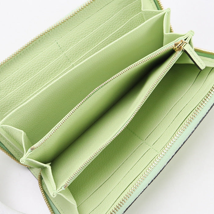 GUCCI 658691 Zip around wallet Gucci Logo PurseZip Around leather Women Green