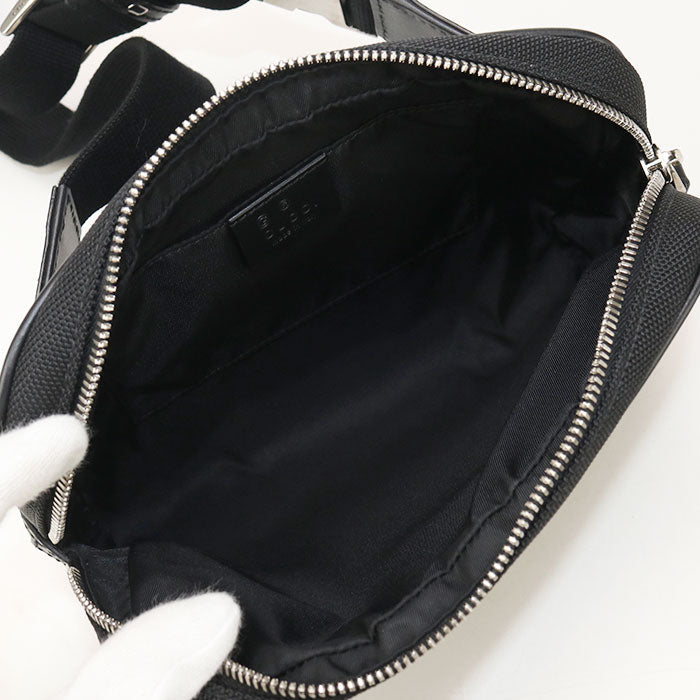 GUCCI 630919 Belt bag Sherry line body bag canvas black mens