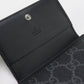 GUCCI 821214 FAD6M  GG Emblem name card holder/GG pattern black mens