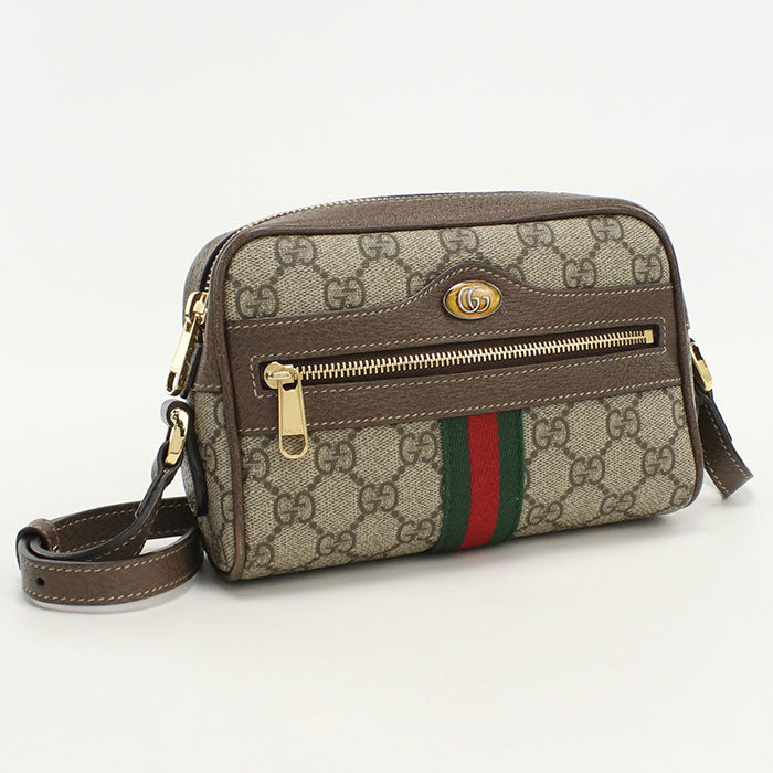GUCCI 517350 Mini bag Ofidia Diagonal Shoulder Bag PVC/leather beige Women