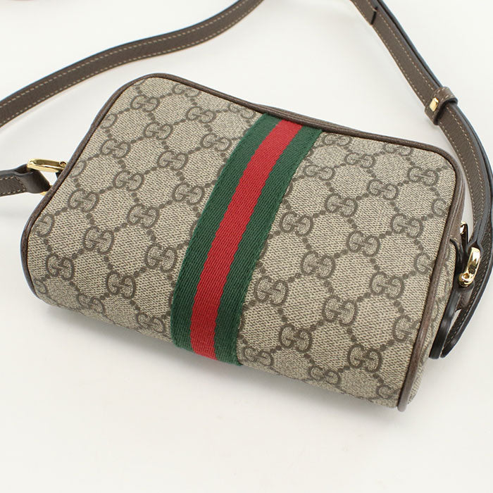 GUCCI 517350 Mini bag Ofidia Diagonal Shoulder Bag PVC/leather beige Women