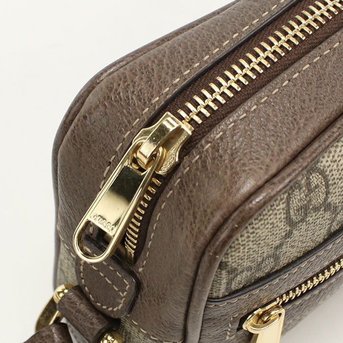 GUCCI 517350 Mini bag Ofidia Diagonal Shoulder Bag PVC/leather beige Women