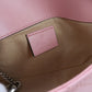 GUCCI 476433 mini GG Marmont Diagonal shoulder Bag leather pink Women