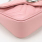 GUCCI 476433 mini GG Marmont Diagonal shoulder Bag leather pink Women