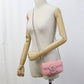 GUCCI 476433 mini GG Marmont Diagonal shoulder Bag leather pink Women