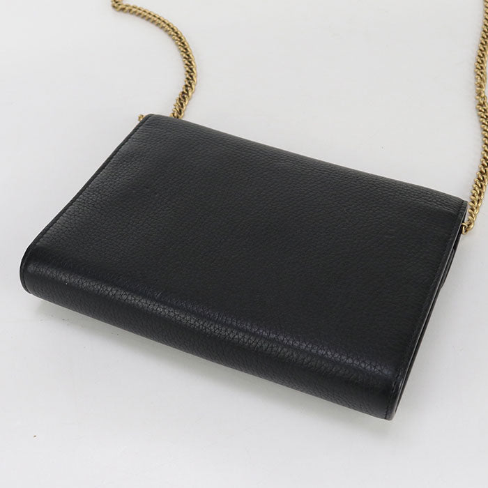 GUCCI 401232 Chain wallet GG Marmont Chain wallet leather black Women