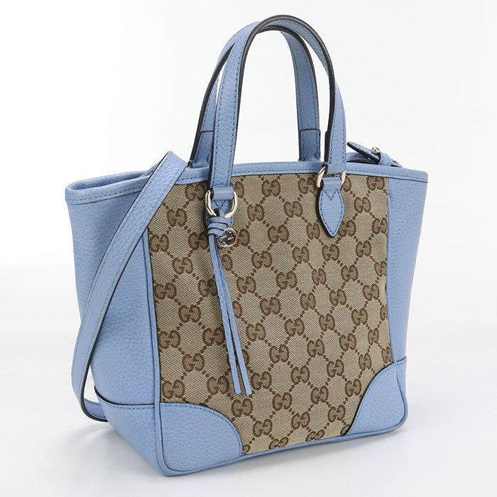 GUCCI 449241 2WAY handbag GG canvas leather blue Women