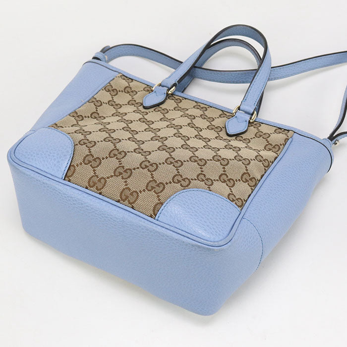 GUCCI 449241 2WAY handbag GG canvas leather blue Women