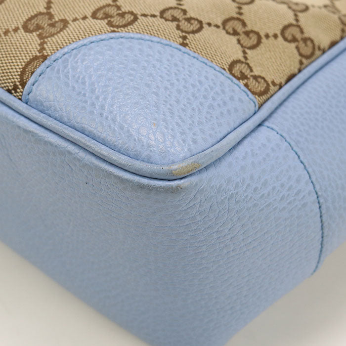 GUCCI 449241 2WAY handbag GG canvas leather blue Women