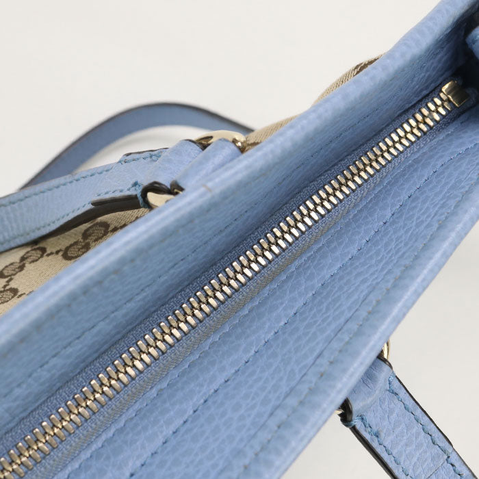 GUCCI 449241 2WAY handbag GG canvas leather blue Women