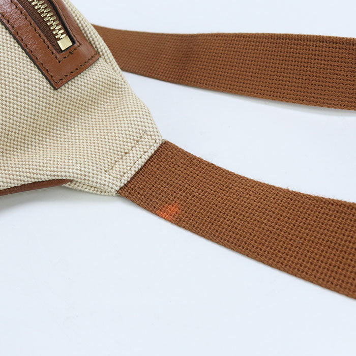 GUCCI 575082 Belt bag Vintage canvas body bag canvas/leather beige Women