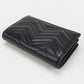 GUCCI 781583 Card Case Double G Folded wallet/Quilted leather black Women