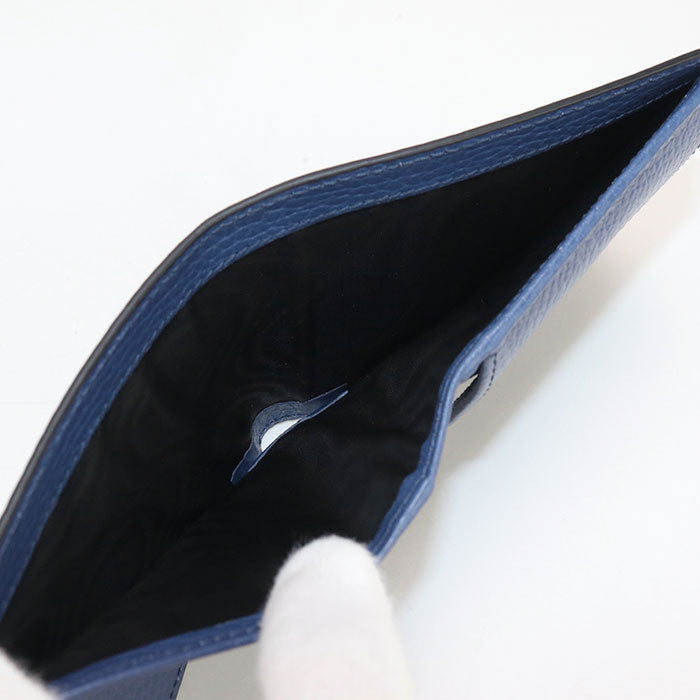 GUCCI 610466 Coin wallet Interlocking G Folded wallet leather black mens