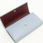 GUCCI 456116 Continental wallet Double G Purse folio leather blue Women