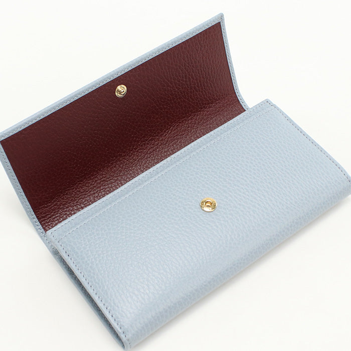GUCCI 456116 Continental wallet Double G Purse folio leather blue Women