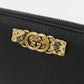 GUCCI 750458 zip around long wallet Interlocking G PurseZip leather black Women