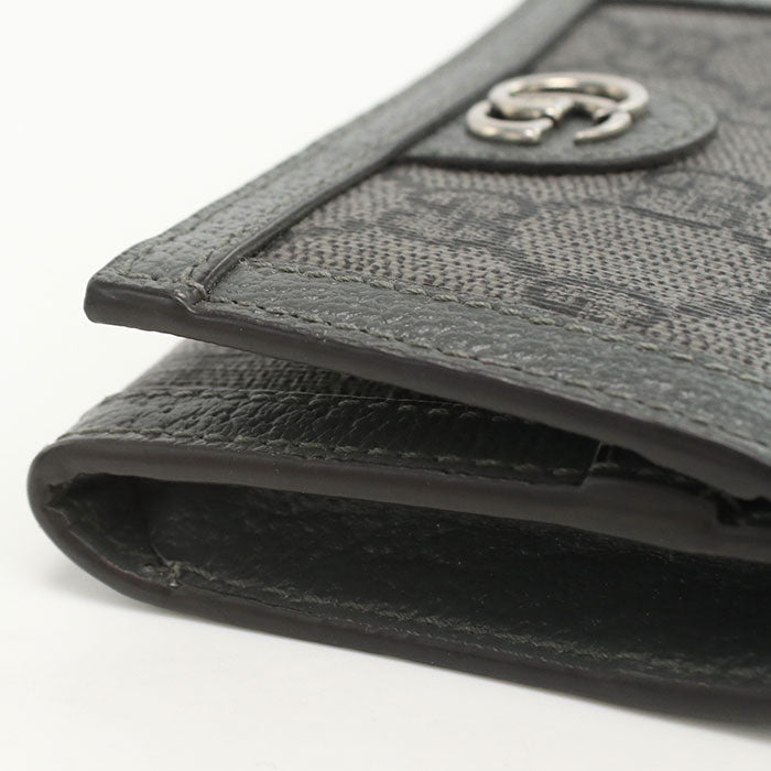 GUCCI 732025 Ofidia name card holder GG Supreme/PVC gray mens