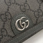 GUCCI 732025 Ofidia name card holder GG Supreme/PVC gray mens