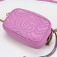 GUCCI 448065 Mini camera bag GG Marmont Diagonal shoulder bag leather pink Women