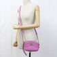 GUCCI 448065 Mini camera bag GG Marmont Diagonal shoulder bag leather pink Women