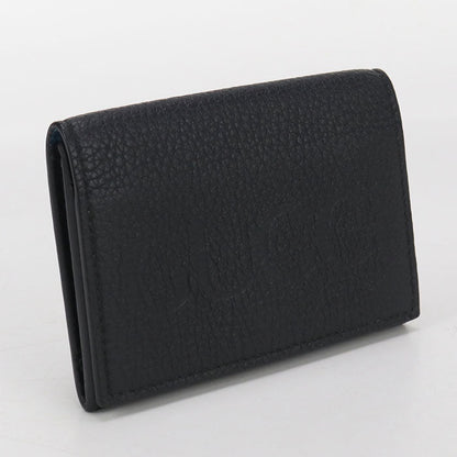 GUCCI 739389 Gucci logo name card holder leather black unisex