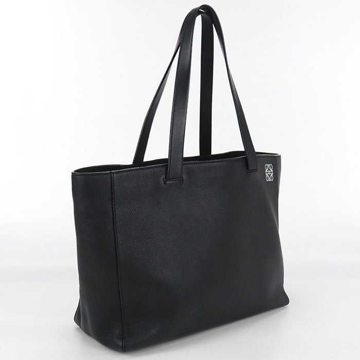 LOEWE 308.20.K86 Shopper East West Tote Bag leather Black unisex